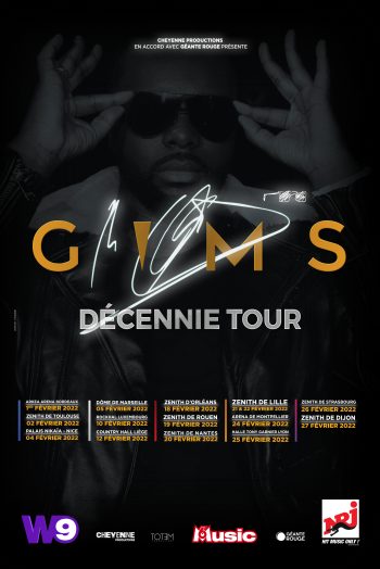 Affiche Gims Decennie Tour concert tournée Zénith de Strasbourg Europe