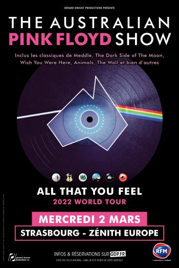 The Australian Pink Floyd show concert tournée affiche zenith de strasbourg europe